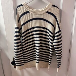 Striped Sweater in Navy and Cream
